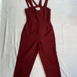 Express Burgundy Jumpsuit